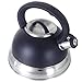 Price comparison product image Buckingham Retro Whistling Kettle 3.0Ltr Black, Stainless Steel, 22.5 x 22.5 x 22 cm