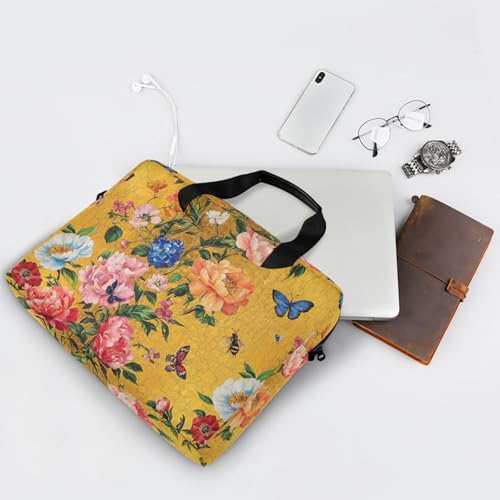 Funda con Asa y Correa para Laptop 15.6 pulg Flores Primaverales miniatura 7