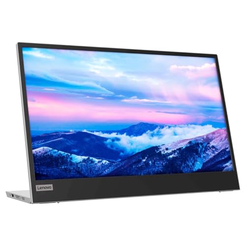 Image of Lenovo L15 Portable Monitor, 15.6 inch Display, Full HD Resolution, IPS Panel, 250 nits Brightness, 60Hz Refresh Rate, USB-C Ports, Height-Adjustable Stand, Flicker-Free Technology, Grey