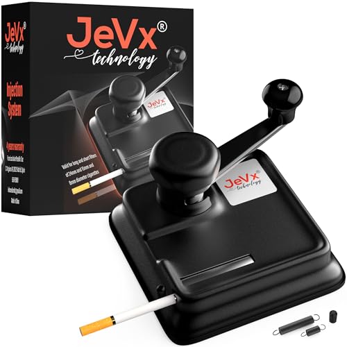 JEVX Máquina de Liar y Entubar Tabaco Manual, Máquina para Hacer Cigarros y Liadora de Cigarrillos, Máquina de Hacer Tabaco, Máquina de Liar Cigarrillos Negro
