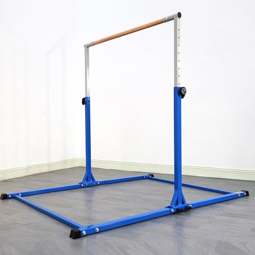 Image of Seliyoo Foldable Gymnastics Bar for Kids Teens Ages 3-18, 5FT /6FT Kip Training Bar -Sturdy Base for Home Training,Adjustable Height 35 inch to 59 inch for, 400 LBS Capacity,Anti-Slip Base & Easy Assembly