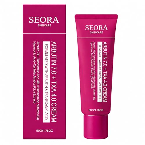 Korean Brightening Skincare Arbutin Cream with Tranexamic Acid Uneven Tone Gentle Nourish Pore Refining Hydrating Face & Body Moisturizer Non-Greasy for All Skin Types (1PCS)