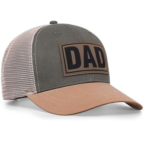 Image of Papa Dad Trucker Hat - Adjustable Men's Snapback Hats for Dad Grandpa, Fathers Day Birthday Gifts from Daughter Son
