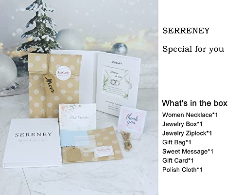 Sereney Sterling Silver Mom Gift from Son, Mother Daughter Necklace as Gift for Daughter Momm, Mother Son Necklace as Mom Birthday, Mama Present from Daughteer4