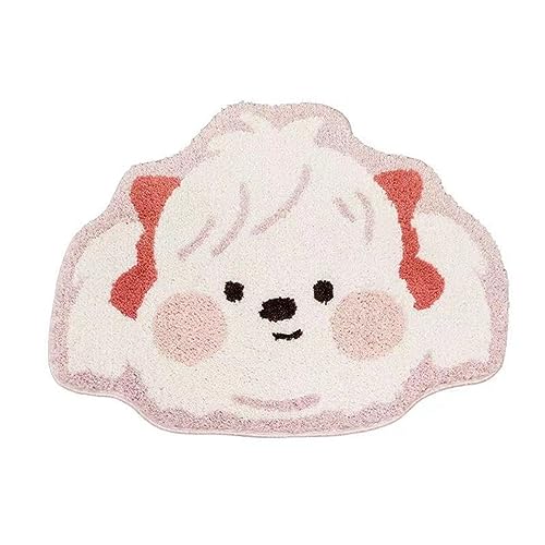 北欧風 シンプル アニマル 犬柄 玄関マット バスマット おしゃれ 足ふきマット お風呂マット 吸水速乾 抗菌 防臭 かわいい グラデーション 大判 スタイル4 ふわふわ 丸洗い可能 高耐久 厚手 風呂 浴室 台所 50*80cm 洗面台