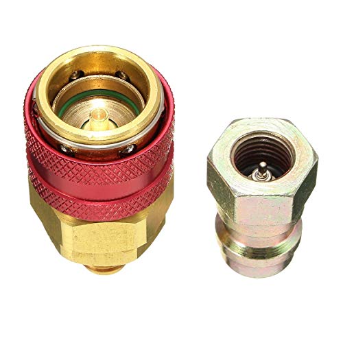 Adaptador de extensión para lado alto compatible con Ford/BMW/Audi para acopladores rápidos R134A alto y bajo, accesorio rápido para aire acondicionado automotriz (Estilo: Alto) miniatura 6