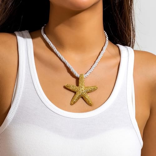 Choistily Starfish Necklace for Women Gold Starfish Necklace Seashell Necklaces Beach Necklaces4