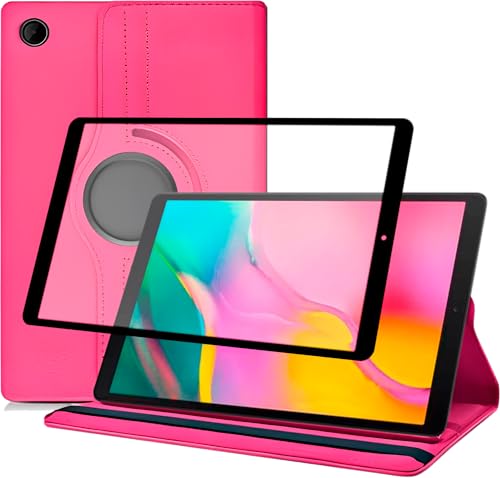 KIT Capa Giratória Rosa + Película 9D compatível com Galaxy tab A (T510) (Tela 10.1