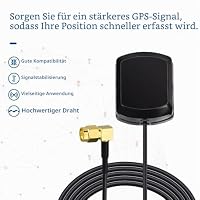 Eightwood GPS Antenne SMA Rechtwinklig Antenne mit 3 Meter SMA Rechtwinklig Kabel Verlaengerung Kompatibel mit Golf GPS Navigation System GPS Receivers Auto DVR GPS Modul Tracking Antenne MEHRWEG – Ansicht 4