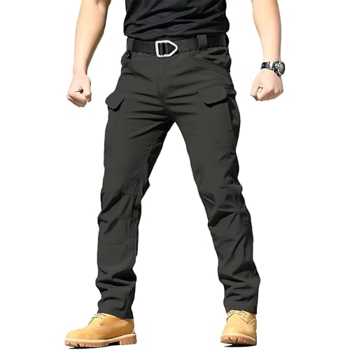 EKEJLI Pantalones tácticos para Hombre, Pantalon Senderismo Hombre, Pantalones tacticos Militar Hombre,Antidesgarro，Impermeable，para tácticas Militares, Senderismo, Trabajo
