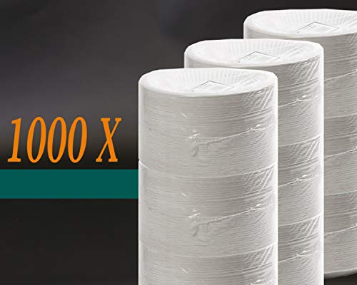 Top - Platos de papel (23 cm, 1000 unidades), color blanco Cover