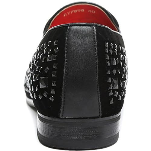 Men Shiny Loafers Slip On Leather Wedding Party Formal Dress Penny Stage Fashion Glitter Shoes3