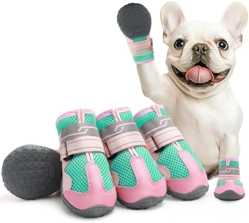 Dog Shoes for Medium Dogs, Large Dog Boots for Winter Snow, Hot P...
