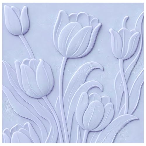 Image of Oruola Embossing Folders, 6.5 × 4.5 in Clear 3D Lily Embossing Folders for Card Making,Arts Supplies,Scrapbook Decor and Paper Crafting