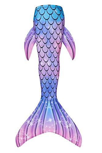 Little Mermaid Tails for Girls Swimsuit Kids Sparkle Swimmable Bathing Suit Big Child Swimming Pool Novelty Swimwear 7-8 Years