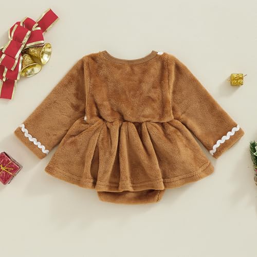 Baby Girl Christmas Romper Dress Long Sleeve Gingerbread Jumpsuits for Newborn Infant Fashion Xmas Clothes4