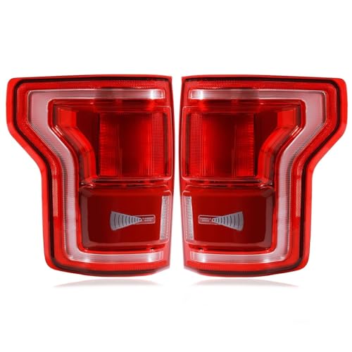 LED Tail Lights W/Blind Spot Assembly Compatible with 2015 2016 2017 Ford F150 King Ranch Lariat Platinum XL XLT 2016 2017 Limited SSV, Rear Light Taillights Replacement # HL3Z13405D HL3Z13404D