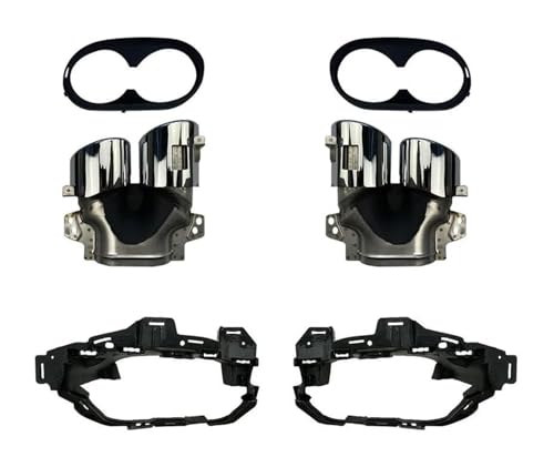Colas de escape para Mercedes GLB X247 AMG 2020 en acabado plata silenciador trasero