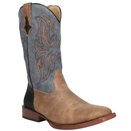 ROPER Kids Boys Dalton Square Toe Casual Boots Mid Calf - Brown2