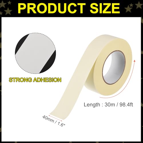 Image of MECCANIXITY Insulating Acetate Roll Cloth Adhesive Tape, 1.6in x 98ft White Electrical Heat Resistant Fabric Tape for Laptop Electric Automotive Guitar Repair Wire Harness