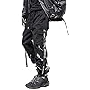 Ambcol Joggingbroek voor heren, punk, cargo, baggy, techwear, streetwear, hiphop, paar, vrouwen, uniseks, sport, casual…