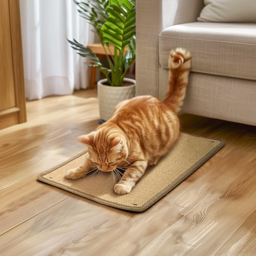 Comsaf Wall Cat Scratcher Mat - Sisal Cat Scratching Pad For Indoor Cats Kitten thumb #6