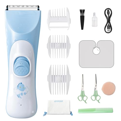 Joypony Baby Hair Clippers, Quiet Hair Trimmer for Kids, Waterproof Rechargeable Cordless Baby Hair Cutting Kit for Infant and Toddler