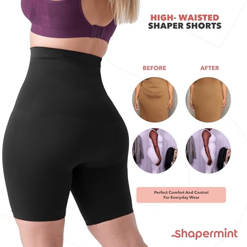 Shapermint 55021 High Waisted Body Shaper Shorts - Shapewear For Women Tummy Control Small To Plus-Size thumb #5