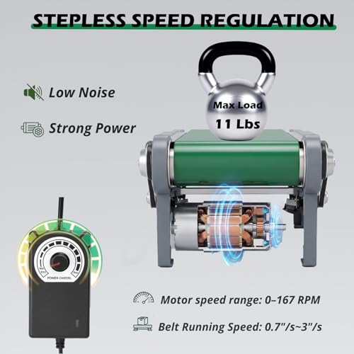 image for UCEXPLAB 20 inch Electric Desktop Conveyor Belt 10x50CM, 0-167RPM with