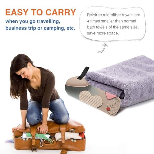 Serviette de plage en microfibre portable et compacte pour le sport - 5