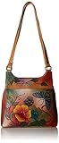 Anna by Anuschka Satchel Handbag | Genuine Leather | Wild Flower