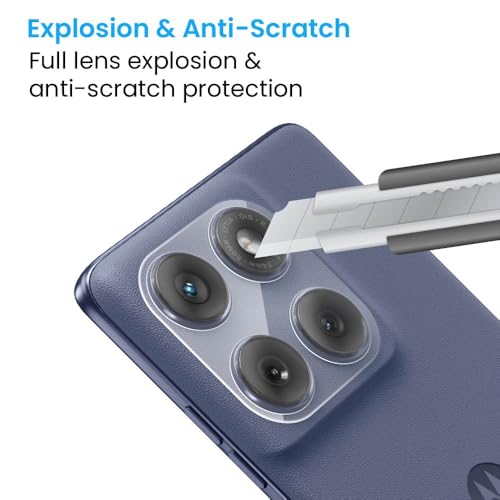 Image of FIRST MART Camera Lens Protector for Motorola Edge 60 Fusion | 9H Tempered Glass, HD Clear, Scratch Resistant, Anti-Fingerprint, Case-Friendly | Crystal Clear, Pack of 1