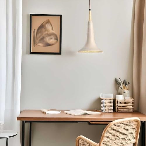 Lámpara colgante de cemento gris con cable ajustable y base E27 2