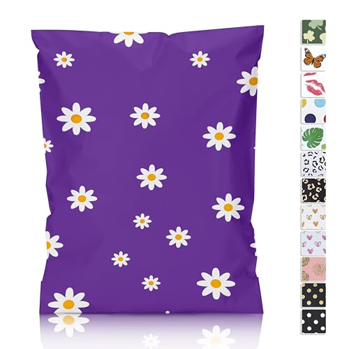 JinRuiKJ Thank You Poly Mailer 6x9 100 Pack, Chrysanthemum Design