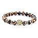 Produktbild OPALQKN Antike Löwen Armband Männlichen Charme 8Mm Tigerauge Braslet Für Homme Camping Schmuck Naturstein Perlen Braclet