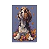 EVMILA Perros de caza Cuadros En Lienzo Decoracion De Pared Modernos Mural Para Salon,Dormitorio,Baño,Comedor 12x18inch(30x45cm)