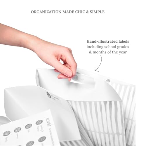 Organisateur de documents en éventail à compartiments pour bureau et école