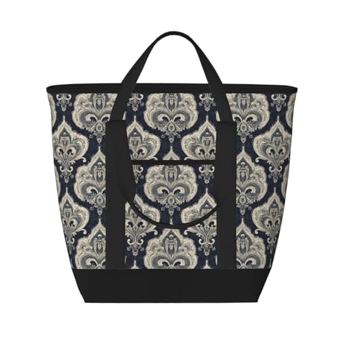 Sac de transport portable pour aliments chauds et froids bleu vintage