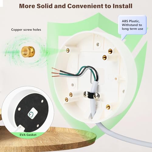 Image of 25ft Power Cable and Plug-in Mount for Floodlight Cams Compatible with Floodlight Cam Wired Pro /Plus, Blink Wired Floodlight Camera, Electrical Box with Weatherproof Cable -(2in1 Mount and Cord Set)