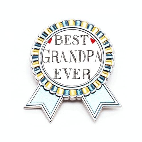 Broche cœur Best Grandpa Ever métal M accessoire veste homme grand-père