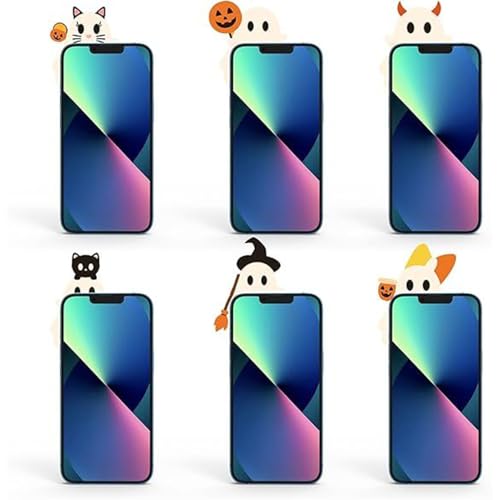 Breloque fantôme pour téléphone portable en lot de 6 figurines mignonnes pour Halloween