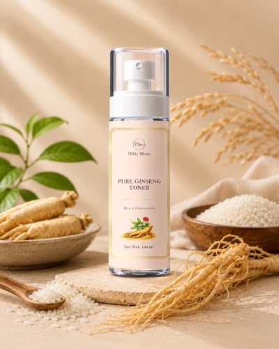Image of Ginseng Toner For Glowing Skin Korean | spray | All type Skin | skin whitening | Refreshing Face Mist & Toner | Alcohol-Free | Women & Men | 100 ml