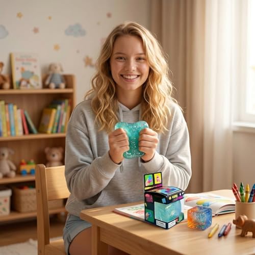 Nee doh Nice Cube Squishy Stress Cube for Adults,Squishy Slow Rising Fidget Cube Sensory for Anxiety Stress Relief High Density Ice Squeeze Ball Cubes image 10