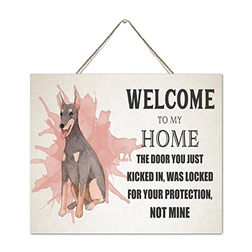 Panneau en bois Welcome To My Home pour décorer une table sans percer de trou