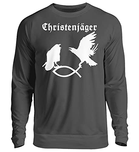 Pull unisexe gris Christenjäger coupe décontractée et confortable taille L