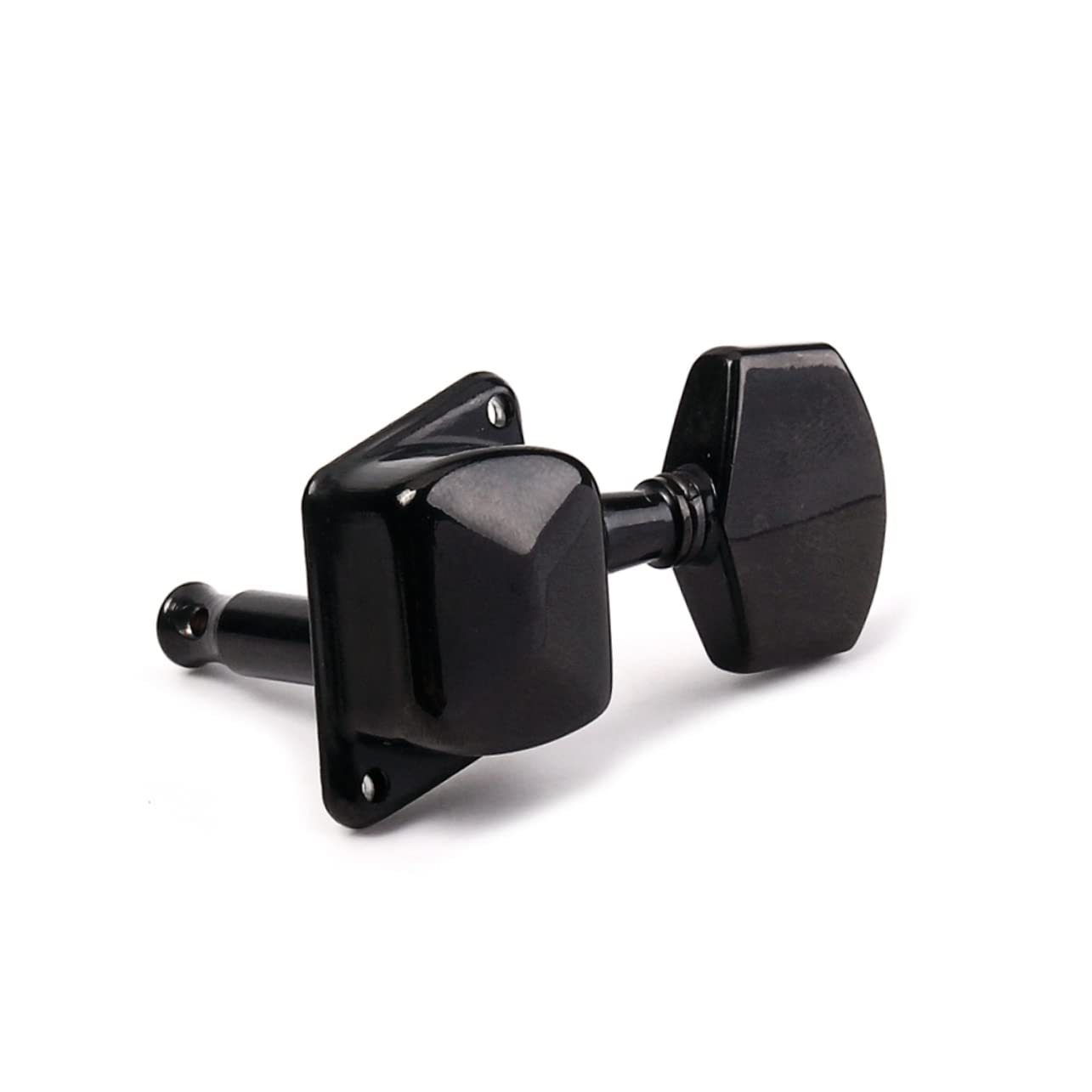 FUNOMOCYA 6Pcs Semiclosed Guitar Tuning Pegs Machine Heads for Electric Acoustic Guitars Lr Configuration Durable Keys for String Stability and Sound Improvement Black