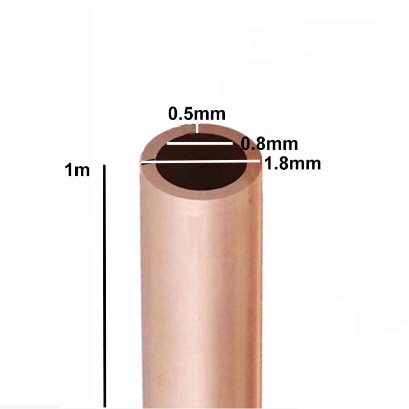 COYOUCO 99.9% Copper Tube Round Pure Copper Tubes, Soft Coil Copper Tubing, Used in Refrigerators, Air Conditioners, DIY Projects