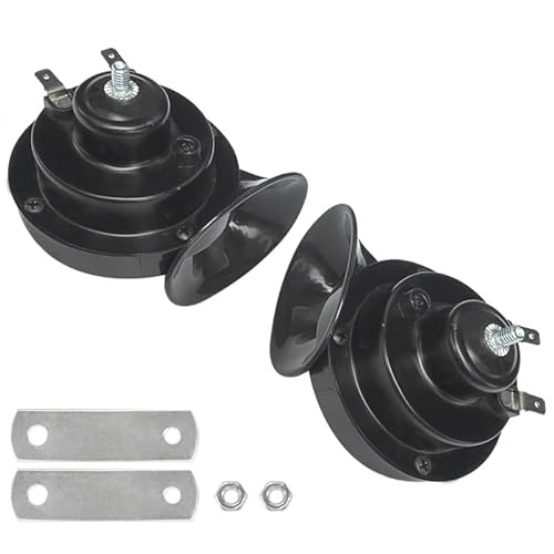 2 Pcs Motorcycle Electric Horns for Africa Twin CRF1000L CRF1100L CRF 1100L L4 Sports DCT, Super Loud Durable Horn Kit 12v Electric Snail Double Horn Universal For Car Motorcycle Truck