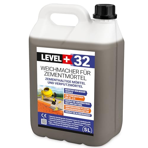 Plastificante para mortero de cemento y mortero de yeso, 5 L, líquido equivalente a cal RM32