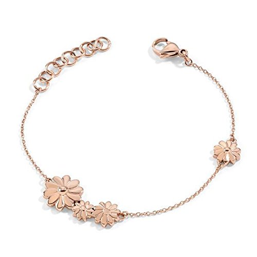 Eurowebb Bracelet Fleurs en Acier pour Femme (20 cm) - Idée Cadeau Bijou St Valentin